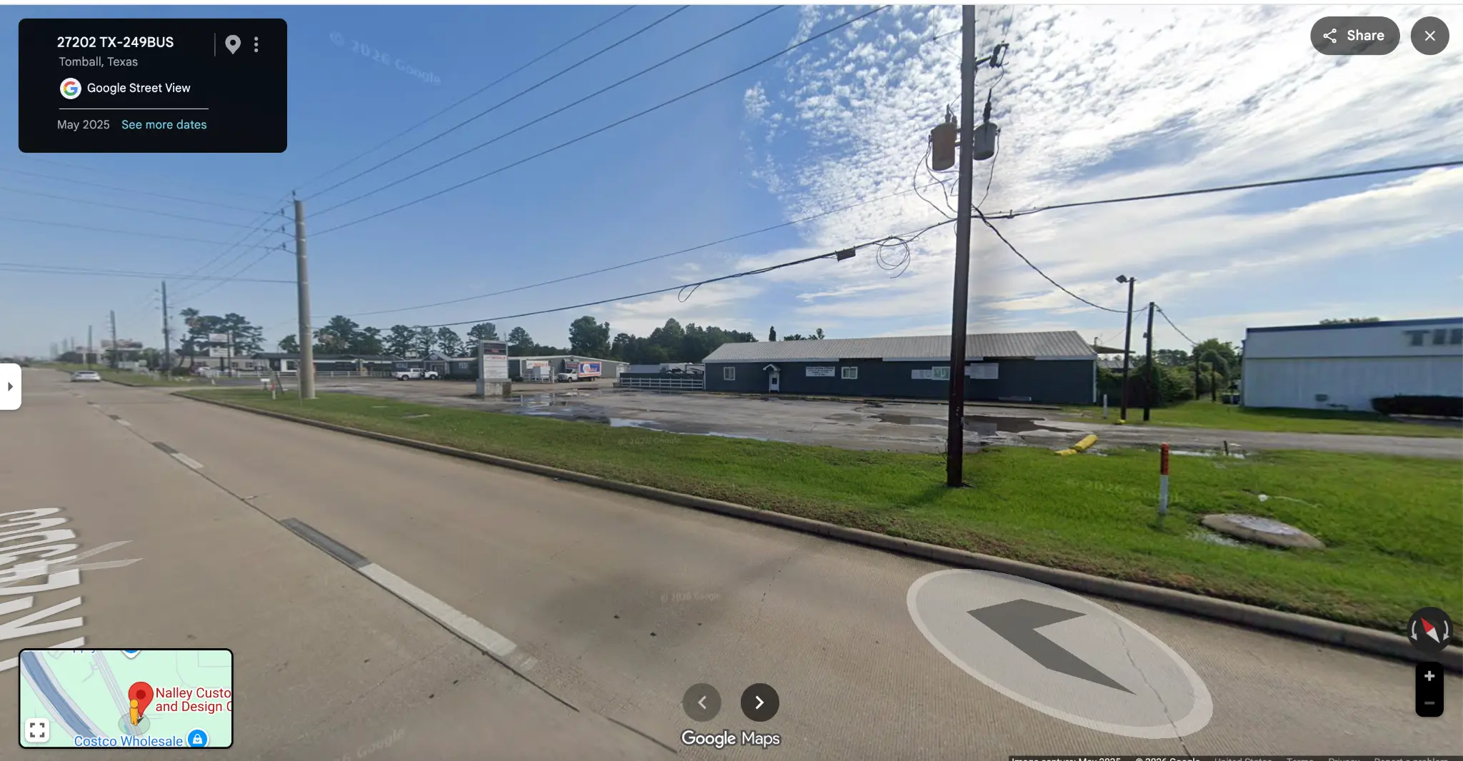 SH-249 frontage, buildings visible from Tomball Parkway